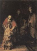 REMBRANDT Harmenszoon van Rijn The Return of the Prodigal son oil on canvas